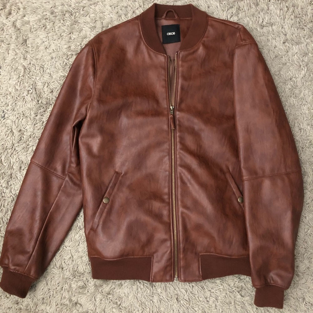 Brown bomber jacket